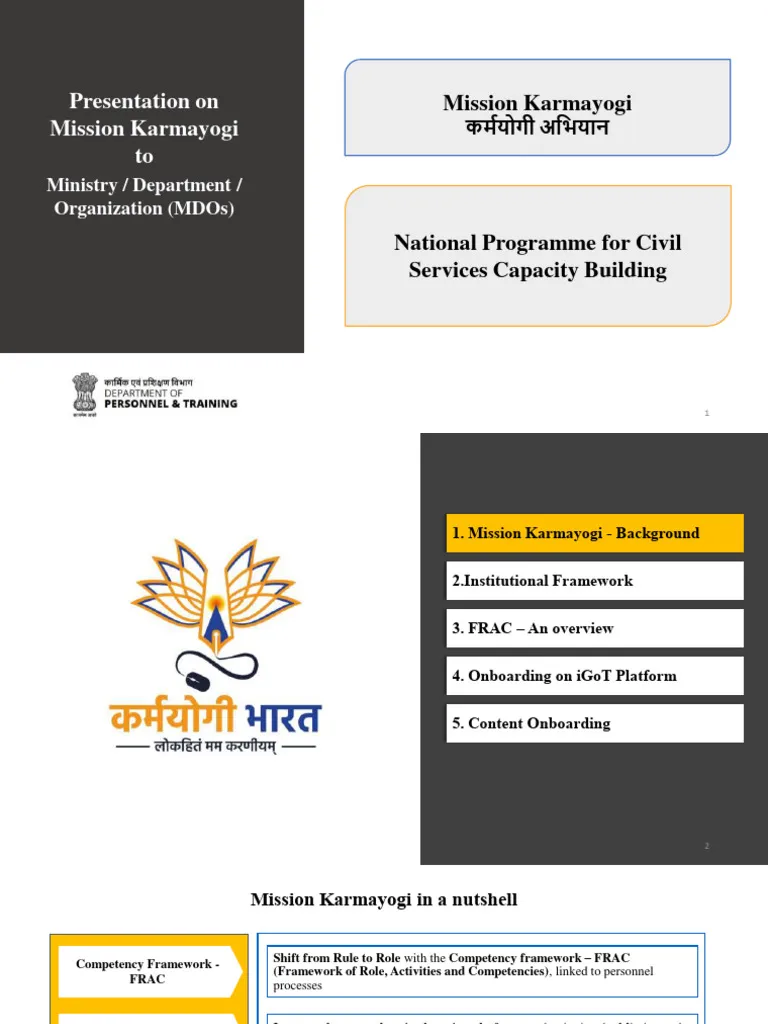 Igot karmayogi: Updates on : A New Era for Civil Servants