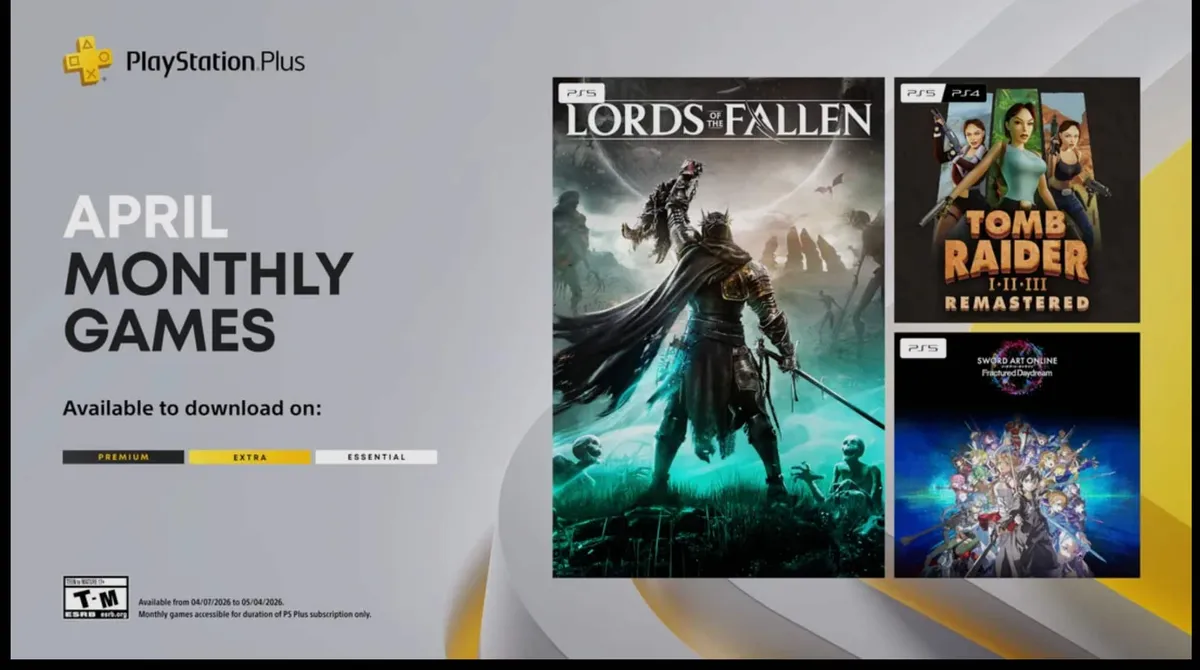 PlayStation Plus Monthly Games for April 2026 Announced