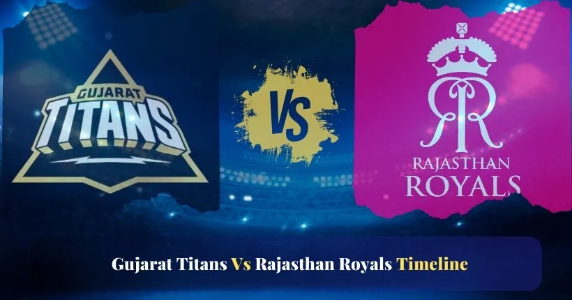 Rajasthan Royals vs Gujarat Titans standings