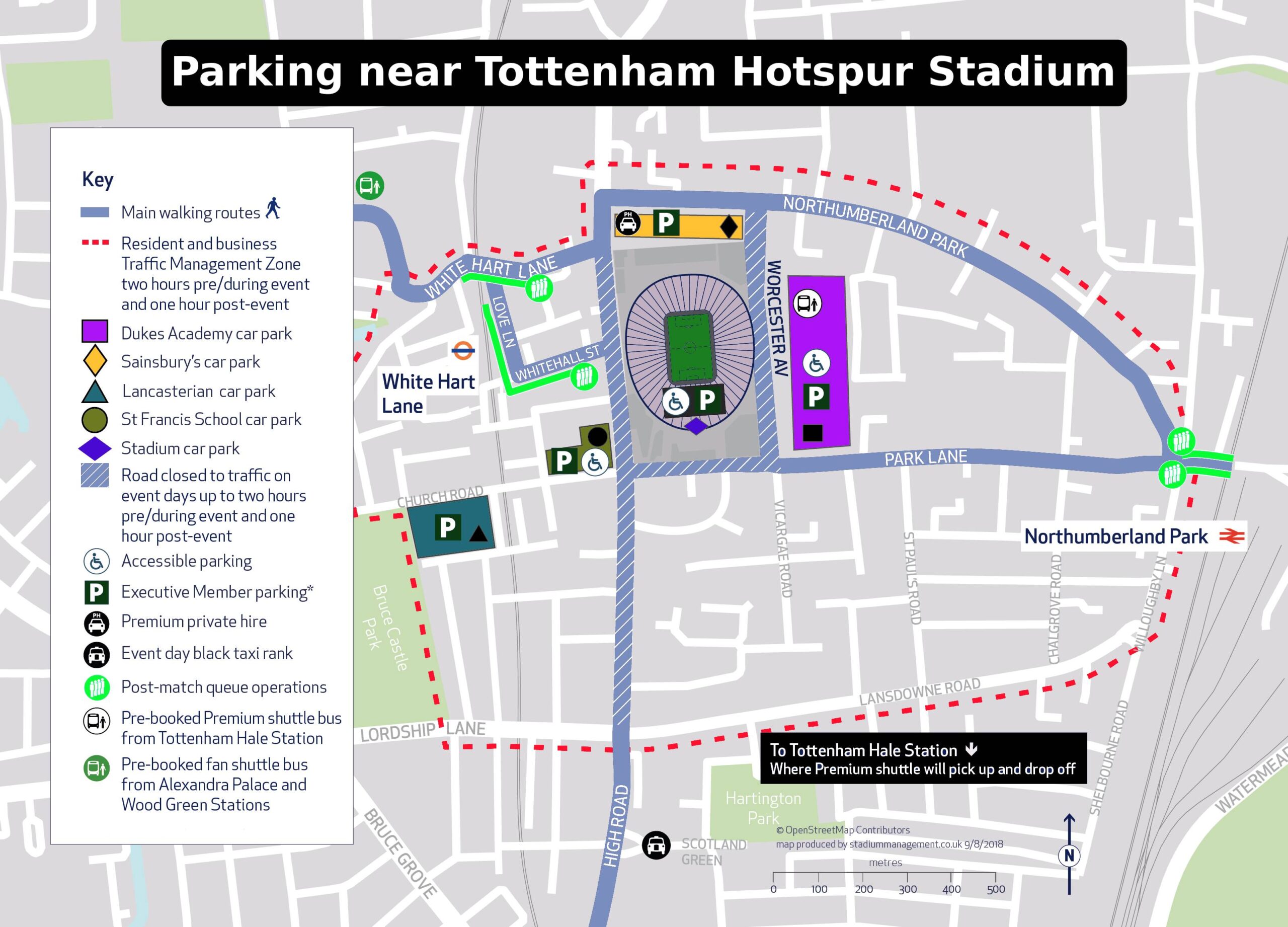 tottenham hotspur stadium parking