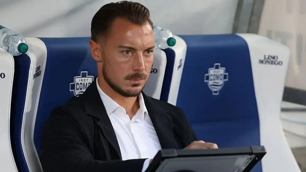 Matthias Jaissle in the dugout during his time as Al-Ahli manager